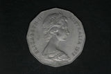 1975  - Australia $0.50 - gVF. Coat of Arms