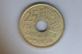 1996 - Spain - 25 Pesetas Coin - Castilla La Mancha - F