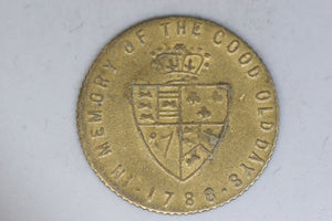 1788 - UK - Gaming Token - George III - In Memory of the Good Old Days - aVF