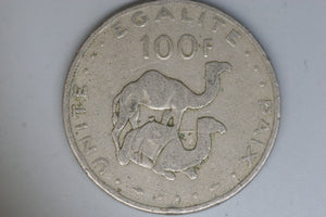 1977 - Djibouti - 100 Franc Coin - VG