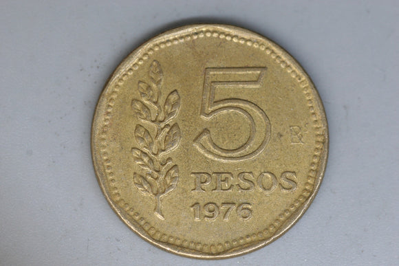 1976 - Argentina - 5 Pesos Coin - VF