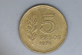 1976 - Argentina - 5 Pesos Coin - VF