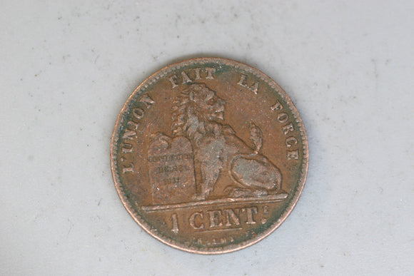 1901 - Belgium - 1 Centime Coin - G