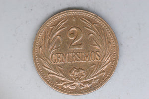 1945 - Uruguay - 2 Centisimos Coin - Natural Lustre - gEF