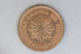 1945 - Uruguay - 2 Centisimos Coin - Natural Lustre - gEF