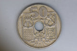 1949 - Spain - 50 Centimos Coin - F