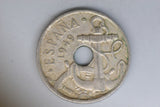 1949 - Spain - 50 Centimos Coin - F