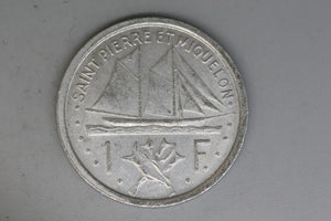 1948 - St Pierre & Miquelon - 1 Franc Coin - EF