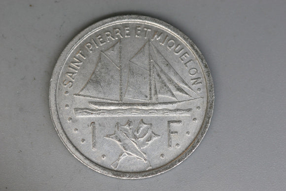 1948 - St Pierre & Miquelon - 1 Franc Coin - EF