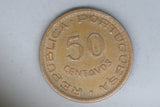 1970 - Portugese Timor - 50 Centavos Coin - VF