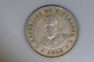 1965 - Nicaragua - 25 Centavos Coin - F