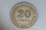 1948 - Malaya - 20 Cents Coin - gF