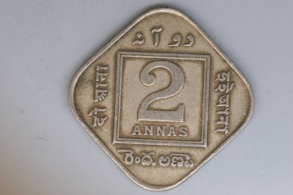 1918 - India - 2 Annas Coin - aVG