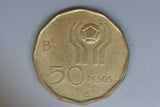 1978 - Argentina - 50 Pesos Coin - World Cup - gEF