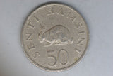 1966 - Tanzania - 50 Senti Coin - VF