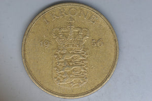 1956 - Denmark - 1 Krone Coin - F