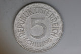 1952 - Austria - 5 Schilling Coin - F