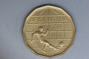 1978 - Argentina - 50 Pesos Coin - World Cup - EF