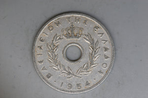 1954 - Greece - 10 Lepta Coin - F