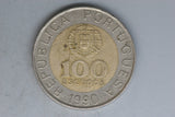 1990 - Portugal - 100 Escudo Coin - Bimetallic - EF / Grotty