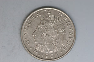 1964 - Mexico - 50 Centavos Coin - EF