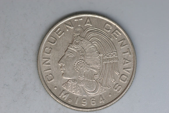 1964 - Mexico - 50 Centavos Coin - EF