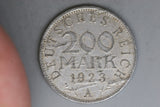 1923 - Germany - 200 Mark Coin - VF