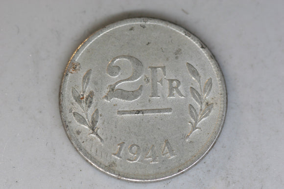 1944 - Belgium - 2 Francs Coin - F