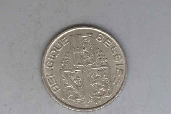 1939 - Belgium - 1 Franc Coin - VF