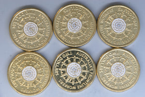 2022 - Australia 2 Dollar Coins * 6 - Frontline Workers - EF to aUNC