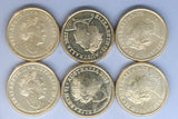 2022 - Australia 2 Dollar Coins * 6 - Frontline Workers - EF to aUNC