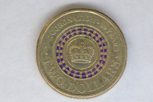 2013 - Australia - 2 Dollar Coin - Coronation - Purple - gVF