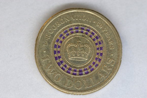 2013 - Australia - 2 Dollar Coin - Coronation - Purple - gVF