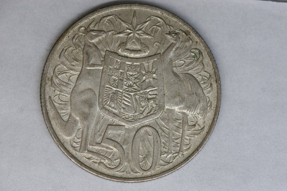 1966 - M - Australia - 50 Cent Coin - Silver - VF