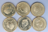 2021 - Australia 2 Dollar Coins * 6 - Aboriginal Flag - EF / gEF