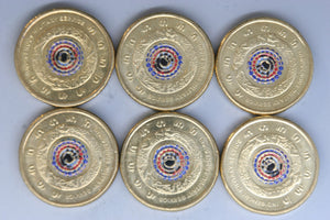 2021 - Australia 2 Dollar Coins * 6 - Indigenous Military Service - EF / gEF