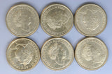 2020 - Australia 2 Dollar Coins * 6 - WWII Peace - Bulk - VF / gVF