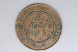 1930 - Australian Halfpenny - Tilted 3 - Key Date - EF / Verdigris