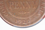 1920 - I - Australian Penny - Double Dot - Pitted & Cleaned - aF