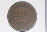 1924 - L - Australian Penny - VF / Spot of Verdigris