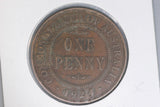 1924 - L - Australian Penny - Diecracks 'F D IND' - aF / Problem Coin