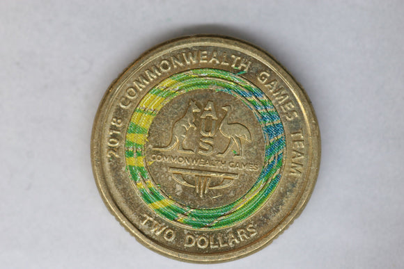 2018 - Australian 2 Dollar Coin - $2 - Commonwealth Games - Green  - EF/gEF