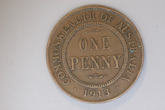 1913  - Australian Penny - aF.