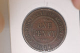 1924 - I - Australia Penny - aF - Indian Obverse, Die Rotation, Diecrack & More