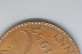 1952 - B63C - Australian Penny - Square Serif - VF / Tiny Spots of Verdigris