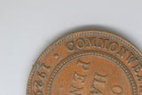 1929 - Australia Halfpenny - Dot above '9' (R6) - Diecrack 'C' - aEF / Verdigris