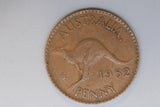 1952 - A. - Australia Penny - Square Serif B63C - gF / a bit Grotty