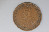 1924 - L - Australian Penny - Diecrack 'RGIVS V D. G. B' - VF