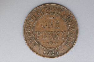 1921 - I - Australian Penny - VF / Grotty