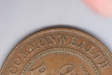 1923 - Australian Penny - Four Diecracks - aVF